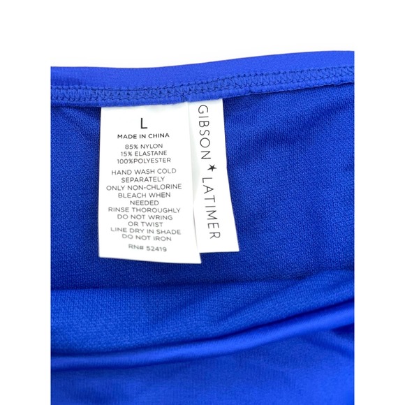 Gibson Latimer Bikini Bottoms | sz L, Blue NWT - Picture 3 of 4